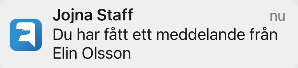 push staff message mini Jojna